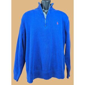 Polo Ralph Lauren Mens Blue Cotton Sweater XL Premium